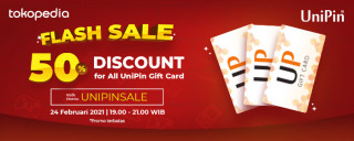 FLASH SALE DISCOUNT 50% BARENG TOKOPEDIA